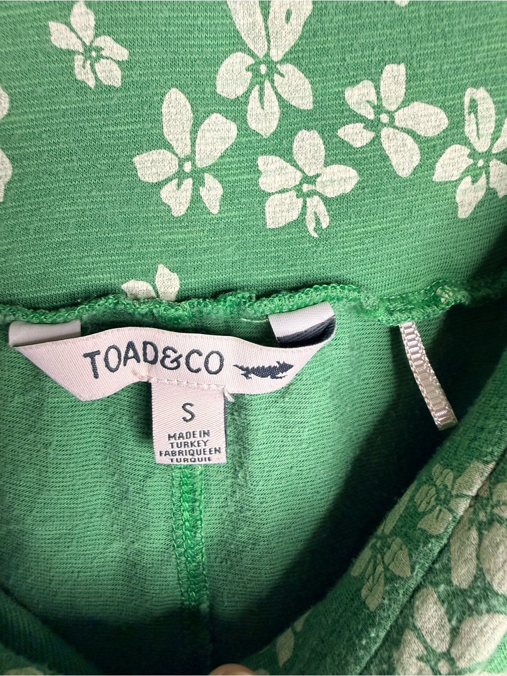 Toad&Co Chaka Wide Leg Pant in Green Floral Print Size Small GUC - Picture 4 of 6